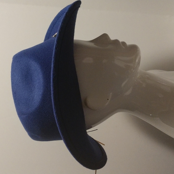 Cobalt Blue Western Cowboy Outback Country Hat Steer Head Accent Banding Boho - Picture 9 of 12